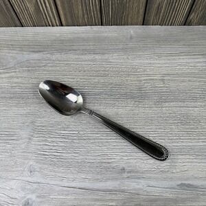 Fortessa 18/10 Stainless Steel Large Serving Spoon Beaded Edge 9.25"